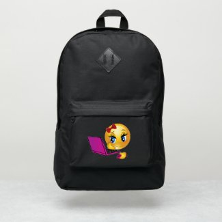 Laptop Emoji Girl Backpack