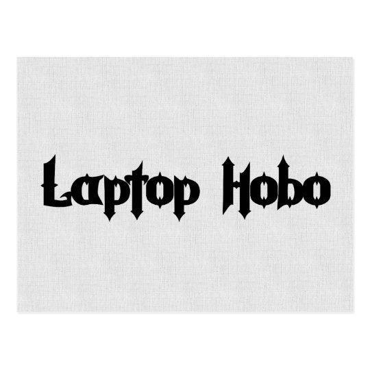 Laptop Hobo Postcard