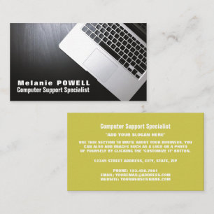 Laptop, Information Technology, Computer Business Card