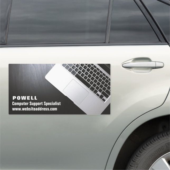 Laptop, Information Technology, Computer Car Magnet (In Situ)