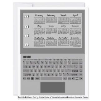 Laptop Keys 2026 Calendar Fabric Font Paper Sheet