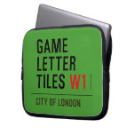 Game Letter Tiles  Laptop/netbook Sleeves Laptop Sleeves