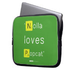 'Nolla 
 loves
 Popcat'  Laptop/netbook Sleeves Laptop Sleeves