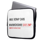 ABLE SCRAP CARS  WARWICKSHIRE  Laptop/netbook Sleeves Laptop Sleeves
