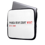 PANDA BEAR COURT  Laptop/netbook Sleeves Laptop Sleeves