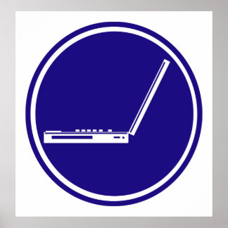 LAPTOP PARKING ROAD SIGN