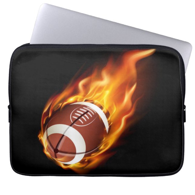 Laptop Sleeve 13" Flaming Football (Front)