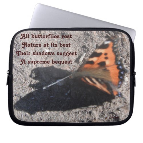 Laptop Sleeve All Butterflies Rest By Ladee Basset
