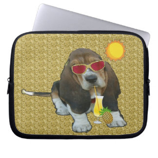 Laptop Sleeve Baby Basset Hound Summer Time