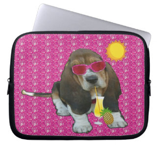 Laptop Sleeve Baby Basset Hound Summer Time