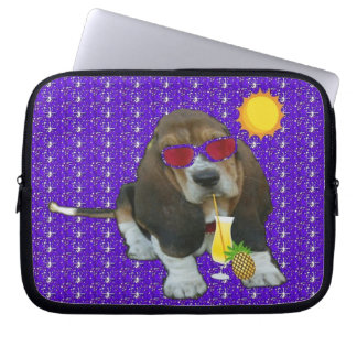 Laptop Sleeve Baby Basset Hound Summer Time