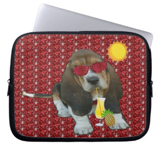 Laptop Sleeve Baby Basset Hound Summer Time