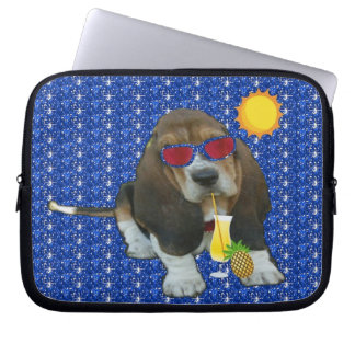 Laptop Sleeve Baby Basset Hound Summer Time