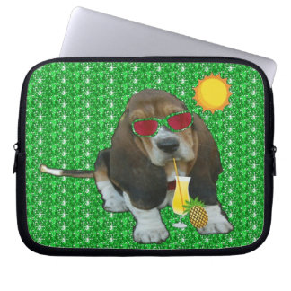 Laptop Sleeve Baby Basset Hound Summer Time