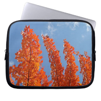 Laptop sleeve bag Blue Sky Orange Fall Tree Leaves