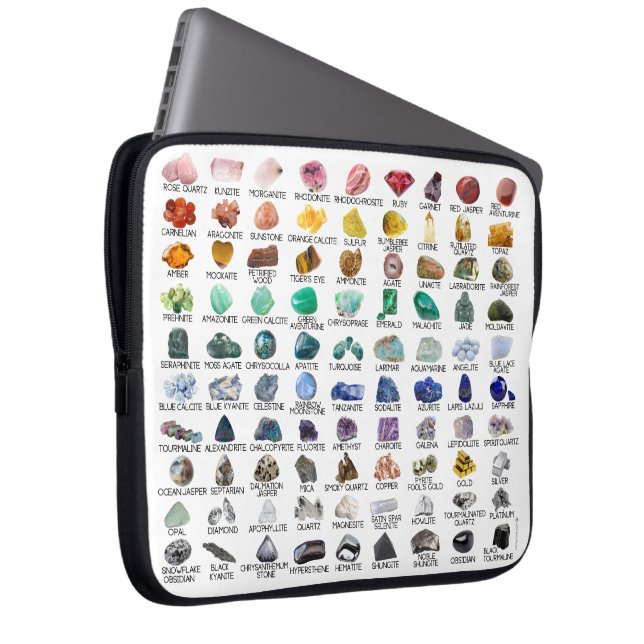 Laptop Sleeve Bag Crystal Collection Rainbow Rocks (Front Right)