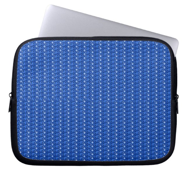 Laptop Sleeve Blue Glitter (Front)