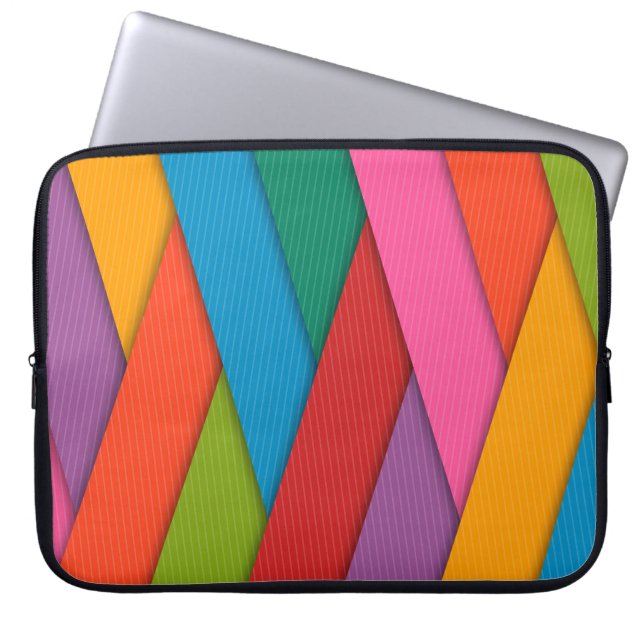 Laptop Sleeve Colorful Triangles (Front)