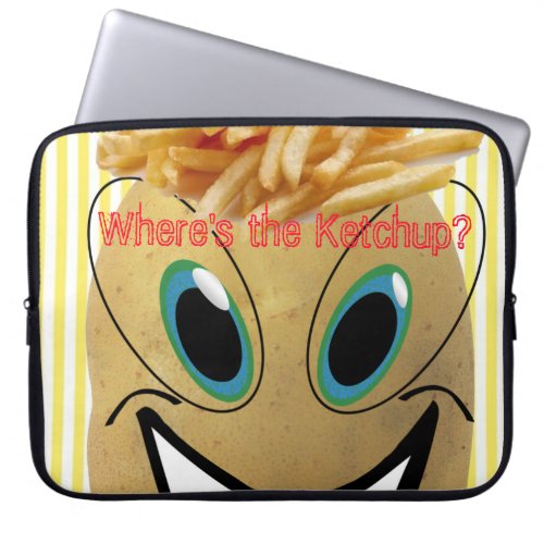 Laptop Sleeve  French Fries Wheres the Ketchup