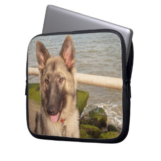 Laptop Sleeve German Shepherd By The Sea
