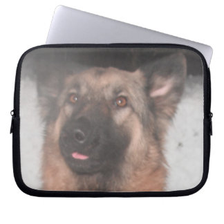 Laptop Sleeve German Shepherd Sticking Tongue Out