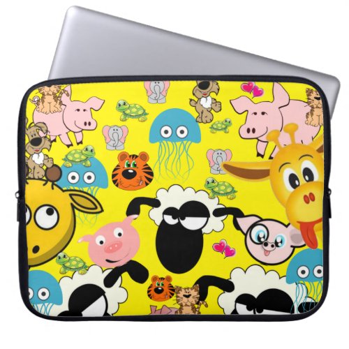 Laptop Sleeve Giraffe Pig Dog Kitten Sheep