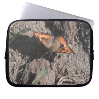 Laptop Sleeve Hairy Butterfly Dirt Foraging