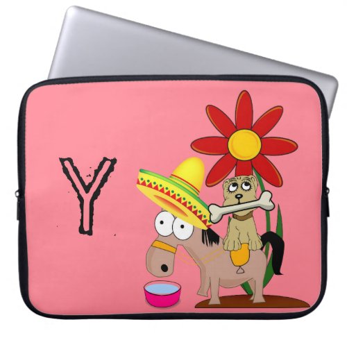 Laptop Sleeve Mexican Dog Donkey Floral Sombrero