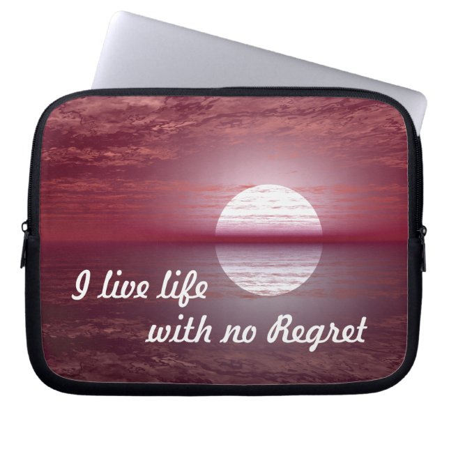 Laptop Sleeve - No Regret Motivational Quote (Front)