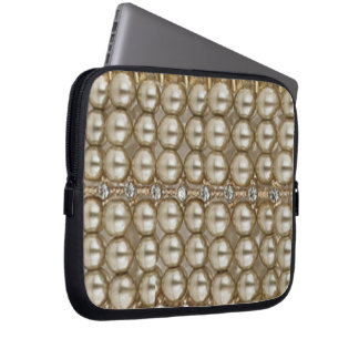 Laptop Sleeve Pearls and Diamonds