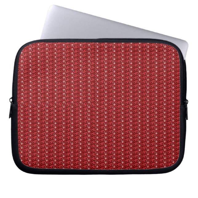 Laptop Sleeve Red Dark Glitter (Front)