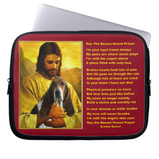 Laptop Sleeve Say The Basset Hound Prayer Poem