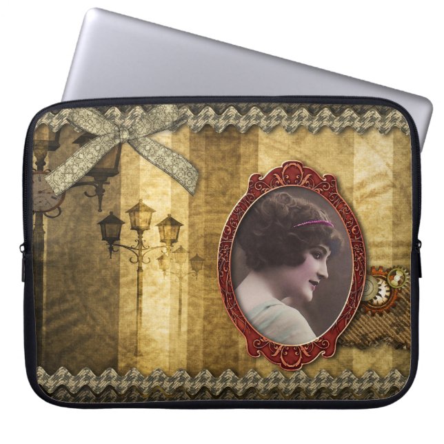 Laptop Sleeve - Steampunk Romance, by GalleryGifts (Front)