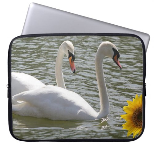 Laptop Sleeve Swan Sunflower