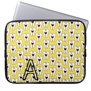 Laptop Sleeve Teeth Smile Yellow