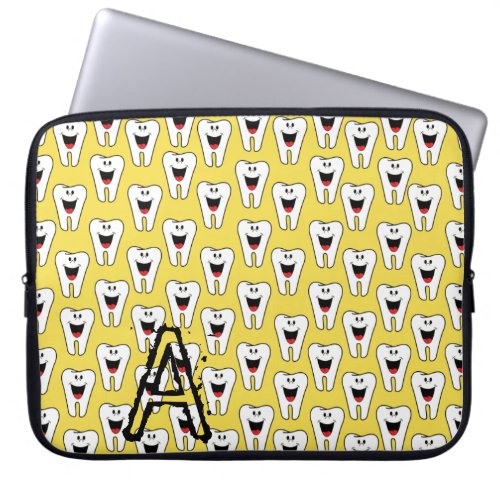 Laptop Sleeve Teeth Smile Yellow