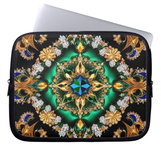 Laptop Sleeve with Brazilian Colors Design (Front)