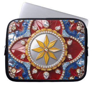 Laptop Sleeve with Colombian Colors Design