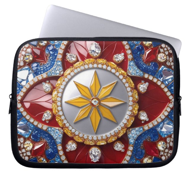 Laptop Sleeve with Colombian Colors Design (Front)
