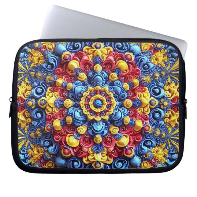 Laptop Sleeve with Romanian Colors Design (Front)