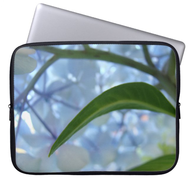 Laptop Sleeves Blue Hydrangea Flowers (Front)