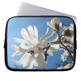 Laptop sleeves nature White Magnolia Blue Sky