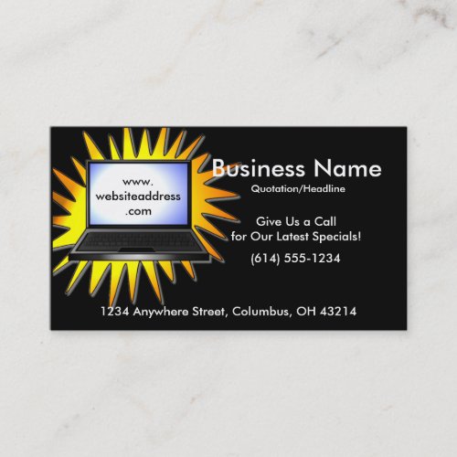 Laptop Special Business Cards