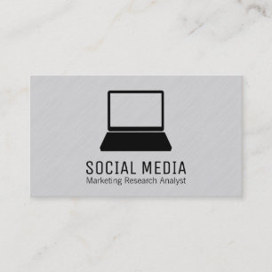 Laptop Texture Lines Business Card