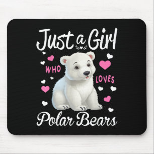 Lar Bear Girl Women Funny Just A Girl Who Love Lar Mouse Pad
