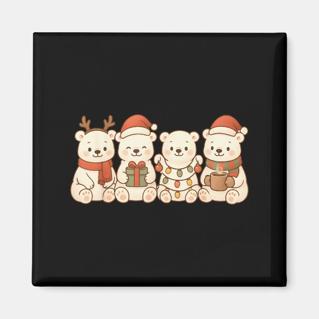 Lar Bears Kids Boys Girls Christmas Lar Bears  Magnet (Front)