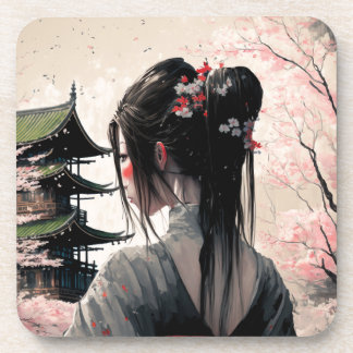Lara Japan - Harte Plastikuntersetzer Beverage Coaster