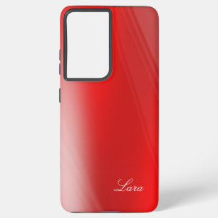 Lara - Template To Personalize Your Own Name - Red Samsung Galaxy S21 Ultra Case
