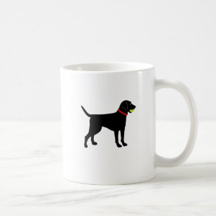 Larador Fetch, Black Lab play ball Coffee Mug