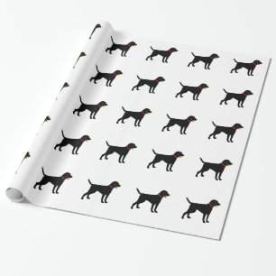 Larador Fetch, Black Lab play ball Wrapping Paper